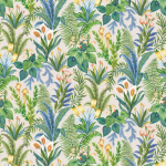 Osborne & Little Calla Lily W7812-03 Azure - Multi coloured flowers and leaves in vibrant shades of blue...