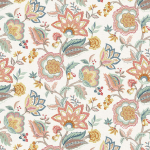 Osborne & Little SAMODE W7905-01 Vibrant floral patterns in pinks, airforce, and blues with terracot...