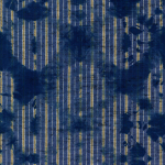 Mind The Gap Washed Shibori WP20396 Indigo blue, Gold
