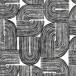 Today Interiors MANDOLIN HAZE WH41310 WH41310 presents a striking black and white contrast in a completel...