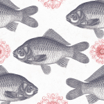 Mind The Gap Fish WP20008 Grey, Red
