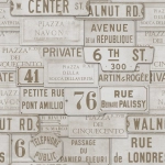 Mind The Gap Vintage Signs WP20036 Sepia, Taupe