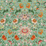 Mind The Gap Chinese Floral WP20053 Green, Orange
