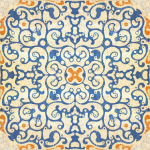 Mind The Gap Spanish Tile WP20054 Blue, Orange