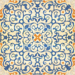 Mind The Gap Spanish Tile WP20054 Blue, Orange
