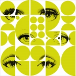 Mind The Gap Eyes and Circles WP20085 Black, Green, White

