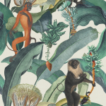 Mind The Gap Bermuda WP20155 Green, Orange, Taupe
