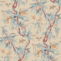 Mary day botanical - Aqua & Blue Wallpaper