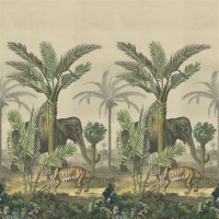 Designers Guild Palm trail scene 1 sepia