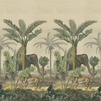 Designers Guild Palm trail scene 1 sepia