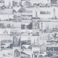 New york postcard - Multi Colour Wallpaper