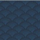 Feather Fan Fabric - Blue