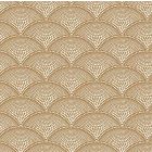 Feather Fan Fabric - Gold
