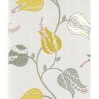 Isfahan Tulip - Natural, Ivory & White Wallpaper