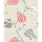 Isfahan Tulip - Natural, Ivory & White Wallpaper