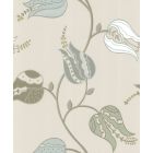 Isfahan Tulip - Brown & Beige Wallpaper