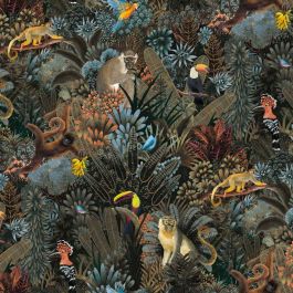 Tropical Jungle - Multi Colour Wallpaper
