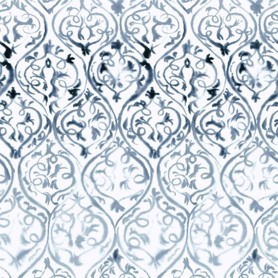 Arabesque  - Aqua & Blue Wallpaper