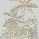 Jannelli & Volpi JAIPUR GARDEN Panel JV-6870 Grey, greige, cream, yellow, ivory, pale blue, taupe brown