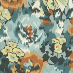 Missoni Home FLOWER POT 10301 Vibrant palette of teal, aqua blue, caramel brown, burnt orange, pa...