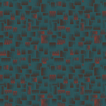 Jannelli & Volpi QUANTUM JV-7035 Red and rust brown on turquoise metallic background
