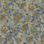 Missoni Home ANEMONI 10501 Deep navy with gold accents on cream petals