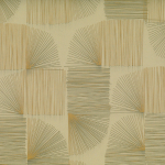 Jannelli & Volpi MAIKO JV-7544 Matt sandy beige background, matt warm taupe and dusted metallic go...
