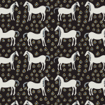 Marimekko MUSTA TAMMA JV-25170 Black, off-white, taupe and light blue