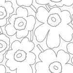 Marimekko PIIRTO UNIKKO Metallic JV-25916 Grey white and silver