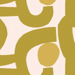 Marimekko SEPPEL Metallic JV-25967 Pale blush pink, metallic gold, ochre