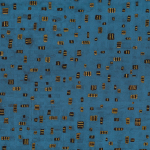 Jannelli & Volpi KUSHIRO JV-7524 Copper, tan, brown on metallic blue background