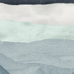 Marimekko JOIKU - Aqua & Blue Wallpaper