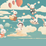 Today Interiors BUNNY SKY ADVENTURE MURAL