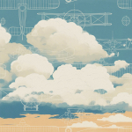 Today Interiors SKY PLANE MURAL 72147M 