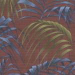Jannelli & Volpi DISEGNO FERN JV-6811 Rust red, green and blue