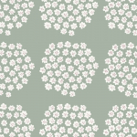 Marimekko PUKETTI 25126 Hazy grey green, white, dusty mauve