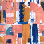 Mind The Gap Bittersweet WP20529 Blue, Orange, Red, White
