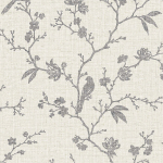 Today Interiors Yuye Silhouette CH31300 Oyster and charcoal. A soft neutral tone with woven grasscloth-style