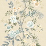 Today Interiors CHAEHWA BRANCH Grasscloth CH31507 Natural linen, off white, soft peach, grey blue, green, sand yellwo