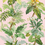 Today Interiors SWEDELAND  CL31001M Emerald green, lime green, and golden yellow on a crisp white backg...