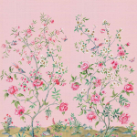 Today Interiors SWAN LANE CL33101M Soft green leaves and branches with vibrant pink, white, and yellow...