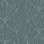 Today Interiors A LOT MORE TEXTURES CP91300-CP91310 CP91304 A vibrant teal background with fan patterns in shades of turquoise ...