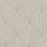 Today Interiors A LOT MORE TEXTURES CP91300-CP91310 CP91305 A warm beige background with fan designs in shades of taupe and cre...