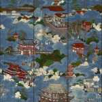 Mind The Gap FLOATING WORLD  WP20646  Blue, Green, Red, Brown, Taupe, Black, Off-white, Grey