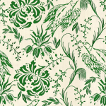 Mind The Gap FOLK EMBROIDERY WP30015 FOLK EMBROIDERY FERN GREEN Wallpaper