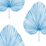 Today Interiors SAVANNAH GRASS LS61602-LS61604 Paperweave LS61602 White background with light blue palm leaves.