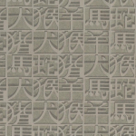 Missoni Home Horoscope 10103 Taupe, shimmering background and matt symbols