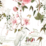 Jannelli & Volpi LAC DE VÉNUS JV-7230 Pink, grey, green, soft brown, taupe on white background