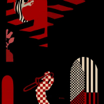 Mind The Gap SOLITUDE WP20881 Black, Red, Cream