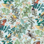 Timeless Design Birds and Berries TD1002-04 Skylight Blue 